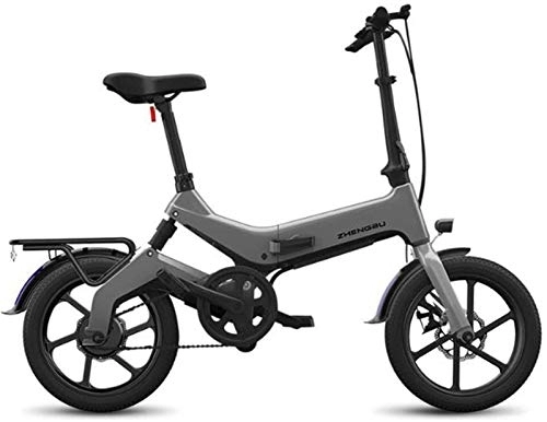 Electric Bike : RDJM Ebikes, Electric Bike Removable Large Capacity Lithium-Ion Battery (36V 250W) for City Commuting Outdoor Cycling Travel Work Out (Color : Gray)