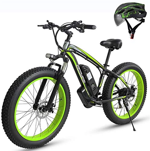 Electric Bike : RDJM Ebikes, Electric Mountain Bike 26″ Wheel 4.0″ Fat tire 25 mph max Speed with 350w Motor and 48v / 15ah Battery Removable Large Capacity Lithium-Ion Battery Professional 21 Speed Gears, Red