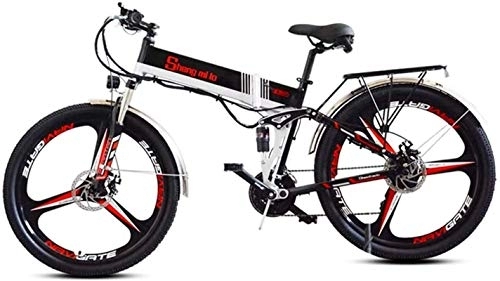 Electric Bike : RDJM Ebikes Fast Electric Bikes for Adults Electric Mountain Bike Foldable, 26 Inch Adult Electric Bicycle, Motor 350W, 48V 10.4Ah Rechargeable Lithium Battery, Seat Adjustable, Portable Folding Bicyc