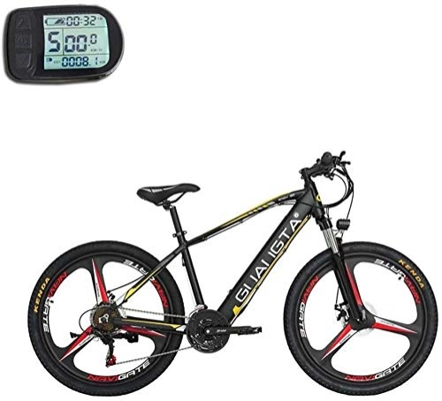 Electric Bike : RDJM Electric Bike, 26 Inch Adult Electric Mountain Bike, 48V Lithium Battery, Aluminum Alloy Offroad Electric Bicycle, 21 Speed Magnesium Alloy Wheels (Color : A, Size : 60KM)