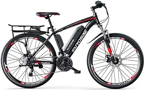 Electric Bike : RDJM Electric Bike, Adult 26 Inch Electric Mountain Bike, 36V Lithium Battery, 27 Speed High-Carbon Steel Offroad Electric Bicycle (Color : A, Size : 35KM)