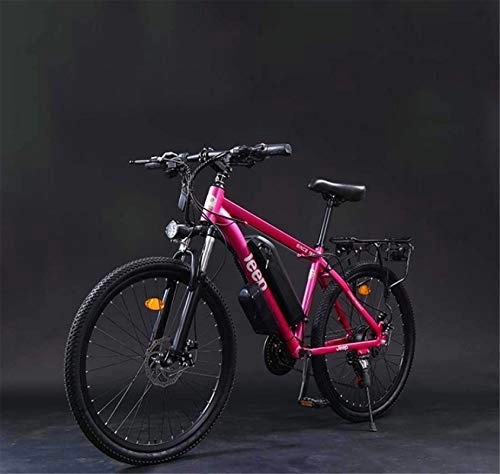Electric Bike : RDJM Electric Bike, Adult 26 Inch Electric Mountain Bike, 36V Lithium Battery Aluminum Alloy Electric Bicycle, LCD Display Anti-Theft Device 24 speed (Color : A, Size : 8AH)