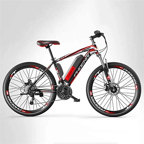 Electric Bike : RDJM Electric Bike, Adult Mens Mountain Electric Bike, 250W Electric Bikes, 27 speed Off-Road Electric Bicycle, 36V Lithium Battery, 26 Inch Wheels (Color : A, Size : 10AH)