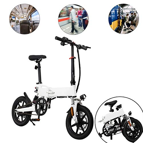 Electric Bike : RENDONG Adults Bikes, Folding Electric with LED Headlights Bikes 3 Modes Suitable for Men Teenagers Fitness City Commuting