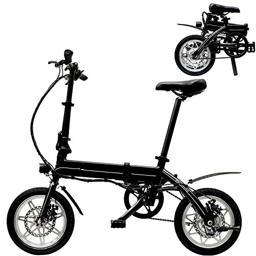 Electric Bike : RENDONG Electric Bike Folding Removable 250W 36V with LCD Screen 14Inch Tire Lightweight, Disc Brake