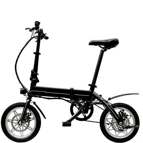 Electric Bike : RENDONG Folding Electric Bike Lightweight with 250W / 36V Battery Max Speed 25Km / H 16 Inch Wheels Dual-Disc Brakes for Men Women City Commuting, Black