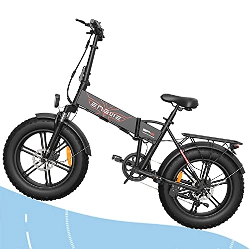 Electric Bike : RENSHUYU Foldable electric bike, with LED light 7-speed Shimano gearshift off-road tires, electric folding bike Suitable for highways, mountain roads, snow fields, etc.Black,