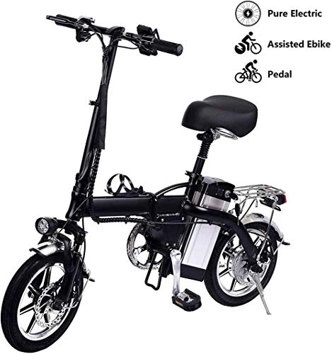 Electric Bike : REWD Folding Electric Bike Bicycle with 250W Brushless Motor Double Disc Brake Three Modes Up To 35 km / H Maximum 100KM Running Distance City Electric Bikes for Commuting
