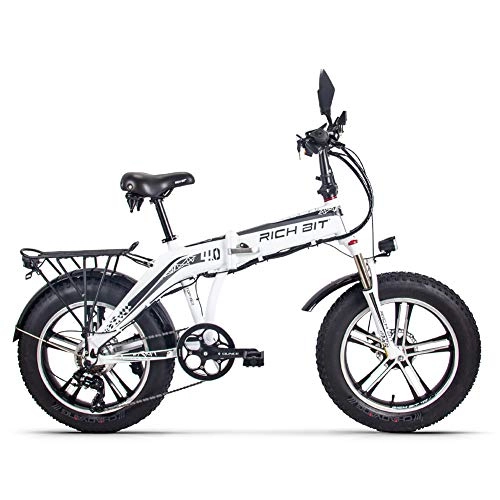 Electric Bike : RICH BIT 016 Electric Folding Bike 20 Inch for Adult 500W Motor Pedal Assist European warehouses 48V 9.6Ah Charging Lithium Battery Shimano 5 Speed Disc Brakes Men Women Male Female