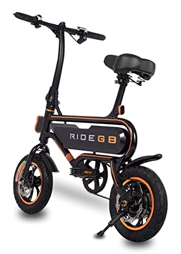 Electric Bike : RIDE GB D2 city electric bike - 12" folding Ebike 36v battery 250 watt pedal assisted with cruise control