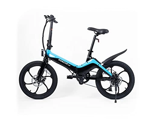 Electric Bike : Ridezar Rapid X20 Electric Bike, Folding E-Bike, 6 Gear Electric Bike