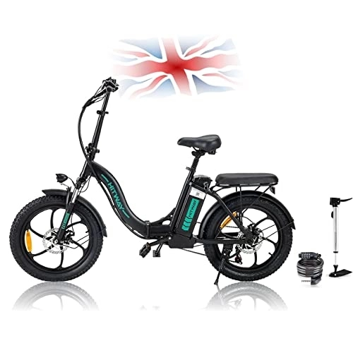 Electric Bike : RIDR GB (HITWAY) 20" Fat Tyre E bikes, 11.2Ah 250W 36V E Bike, 35-90KM Electric Folding Bikes with 7 Gears SHIMANO System City E Bike Mountain Bicycle for Adults (FREE! lock and pump)