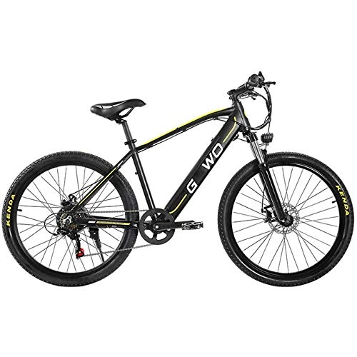 Electric Bike : Rindasr 26" Lightweight Folding electric bicycle7 speed shiftRemovable battery48V / 9.6Ah lithium battery / Aluminum alloy 350W electric Mountain bike bicycle (Color : Black, Size : 26 inches)