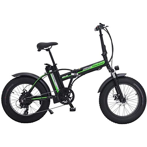 Electric Bike : Rindasr MX20 20 Inch fold Electric Bike, 48V 15Ah Powerful Lithium Battery, 5 gear Assist 3 gear modeMountain BikePower Assist Bicycle (Color : A)