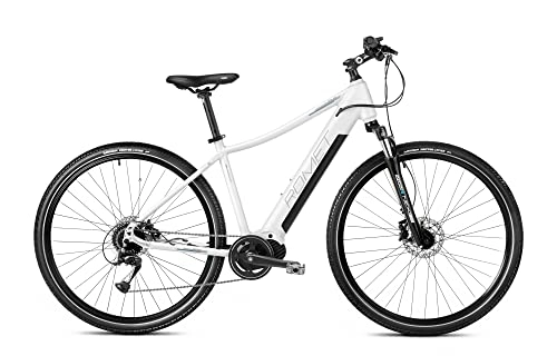 Electric Bike : ROMET E-bike electric cross Orkan F white, 250W Bafang Mid Motor, 80Nm, 480Wh battery, fork SR Suntour NEX E25 DS, SHIMANO Tourney 7 speed, hydraulic brake discs, frame 18'', wheels 28