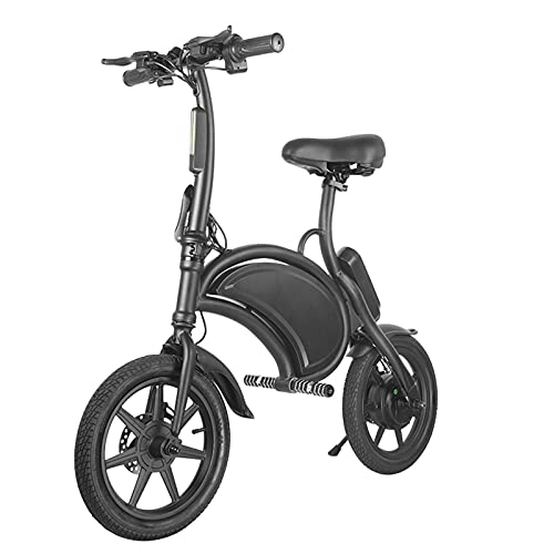 Electric Bike : Rstar Electric Bicycle 14-inch Tires Adult Youth Folding Bicycle, Top Speed 25km / H, Rechargeable Lithium Battery 36v / 6AH, for work, School, Travel