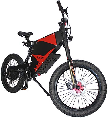 Electric Bike : RSTJ-Sjap E-Motorcycle Style Super Mountain eBike, 72V 3000W FC-1 Stealth Bomber Electric bicycle