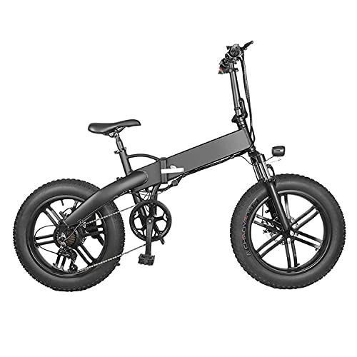 Electric Bike : RuBao MK012 Folding Electric Bike, 20 Inch Fat Tyres Fold Ebike For Adults, 500W Electric Bicycle With 36V 10AH Removable Battery, 7 Speed Transmission Gears Foldable Bike