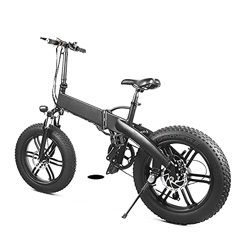 Electric Bike : RUBAPOSM 20 Foldable Electric Bicycle, Shimano 7-Speed Tire E-Bike 500W Brushless Motor, 80km / 36V / 10.4Ah Electric Bike Women Men MTB Three Driving Modes