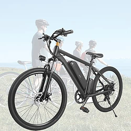 Electric Bike : RUBAPOSM 26" Electric Bike, 3 Hours Fast Charge, 350W Brushless Motor, 36V / 10.4Ah Removable Lithium-Ion Battery, Electric Mountain Bike with Shimano 7-Speed and Suspension Fork