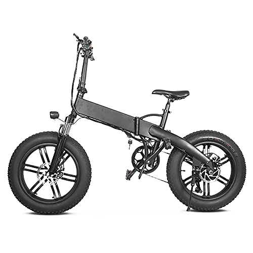 Electric Bike : RUBAPOSM Electric Bike, 500W City Folding Electric Bicycle Mountain 20 inch 4.0 Fat Tire Ebike 36V Lithium Battery, Up to 80miles Travel Range