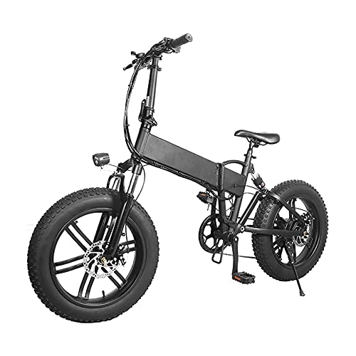 Electric Bike : RUBAPOSM Electric Powerful Bicycle 20" Fat Tire Bike 500W 36V / 12AH Battery / 7-Speed / Fast folding / Aluminum Alloy Frame, E-Bike Moped Snow Beach Mountain Ebike Throttle & Pedal Assist