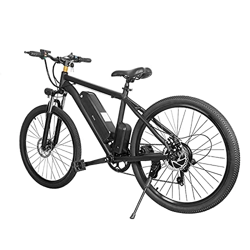 Electric Bike : RUBAPOSM Folding Electric Mountain Bike 350W Ebike 26'' Ebikes for Adults with Removable 10Ah Battery, Professional 7 Speed Gears, Full Suspension
