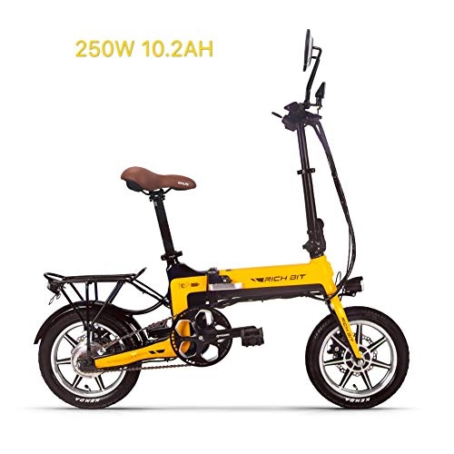 Electric Bike : RUILIHENG eBike_RICHBIT RLH 619 Electric Folding Bike 250W 10.2AH Cruiser ebike (Yellow)