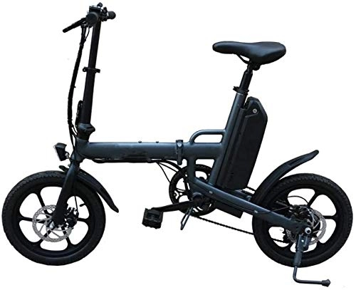Electric Bike : RVTYR Folding 16 inch 36v adult folding electric bike mini electric bike electric bike kit (Color : 36V 13AH 250W Black)