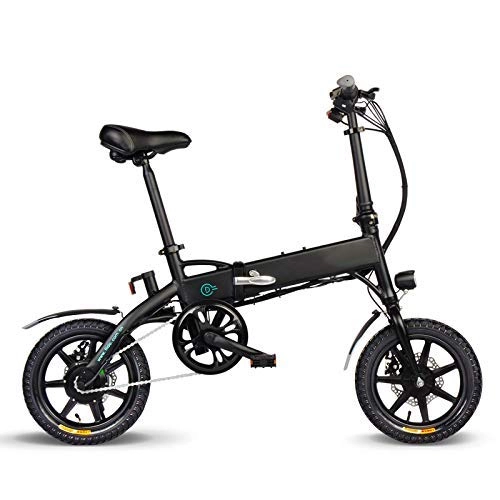 Electric Bike : RVTYR Folding Bike, Adults Folding Electric Bikes Foldable Exercise Bicycle with Front LED Light Safe Adjustable Height Portable 25KM / H for Cycling Sports Traveling Gifts electric bike