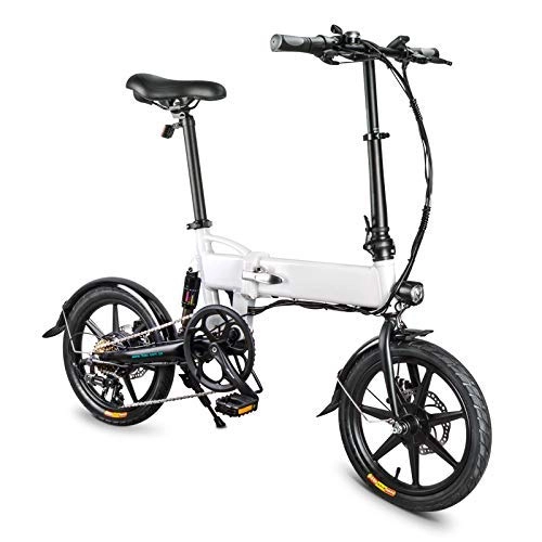 Electric Bike : RVTYR Folding Bike, Folding Electric Bike Bicycle for Adults Aluminum Alloy 16 Inch Portable 250W 25KM / H 3 Mode folding bike