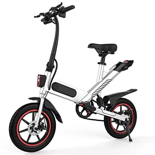 Electric Bike : Rymic Electric Bike for Adults and Teenagers, 250W 14'' Electric Bicycle with Removable 36V 6Ah Lithium-Ion Battery Throttle & Pedal Assist