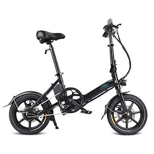 Electric Bike : RZBB Electric Folding Bicycle, Unisex Electric Folding Bike Foldable Bicycle Double Disc Brake Portable For Cycling