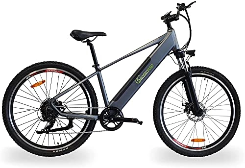 Electric Bike : SachsenRad E-Bike R8 Flex Bike | 27.5 Inch 250 W Motor, 36 V / 8 Ah Lithium Battery, 25 km / h, Shimano 7-Speed Gears, Disc Brakes, LED Display, Kenda Tyres, Front Light with StVZO Certified | Grey