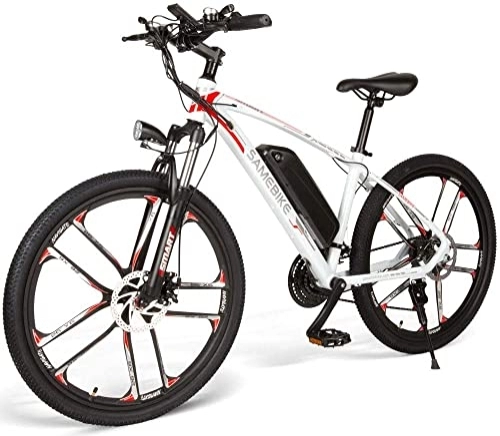 Electric Bike : SAMEBIKE 26'' Electric Bike for Adults, Electric Bicycle with 48V 8Ah Removable Lithium-Ion Battery, Mountain Bike Ebike with 21 Speed Shifter Electric Bicycle Quick Delivery