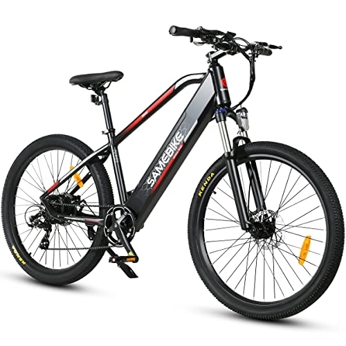 Electric Bike : SAMEBIKE Electric Bike for Adults 27.5 inch with 48V 10.4AH Removable Lithium Battery Professional 7 Speed Gears and LCD Smart Meter, Electric Bike for Adults Mountain Commuter Bike