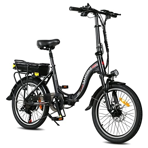 Electric Bike : SAMEBIKE Folding Electric Bicycle for Adults 36V 10AH Removable Battery 20 Inch Folding Electric Commuter Ebike City Bicycle Quick Delivery