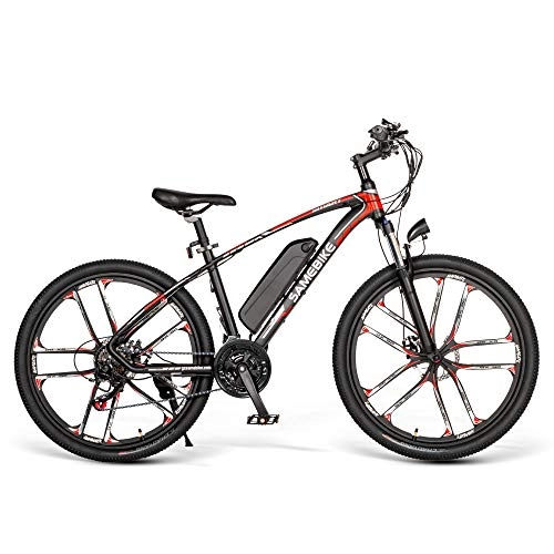 Electric Bike : Samebike MY-SM26 Electric Bike 26"Aluminum alloy suspension mountain frame(Matte black)