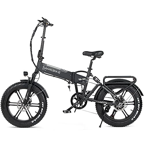 Electric Bike : SAMEBIKE XWXL09-II Magnesuim Alloy Rim Electric Mountain Bike SHIMANO 7 Speed (Black)