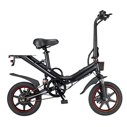 Electric Bike : Sansund 400w Intelligent Foldable Electric Bicycle for Adults, 14inch Fat Tire, Slient IP54 Waterproof Bike with HD Display for Outdoor Travel, 15Ah / 48V Battery, Max Speed 25 km / h, Disc Brake