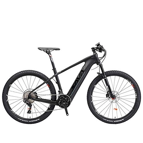Electric Bike : SAVADECK Knight 9.0 Carbon Fiber e-bike 27.5 inch Electric Mountain Bike Pedal-assist MTB Pedelec Bicycle with Shimano 20 Speed and Removable 36V / 10.4Ah SAMSUNG Li-ion Battery