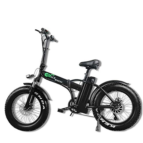 Electric Bike : SC Electric Folding Bike Fat Tire 20 * 4" with 48V 500W 15Ah Lithium-ion battery, City Mountain Bicycle Booster 100-120KM