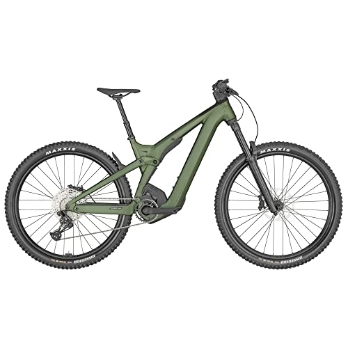 Electric Bike : Scott Patron eRIDE 930 Electric Mountain Bike 2023 - Green - L