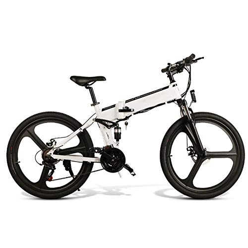 Electric Bike : Selotrot Folding Electric Mountain Bike - Electric Mountain Bike 26 Inch Wheel Folding Ebike 350W 48V 10AH Electric Mountain Bike Magnesium Alloy Rim for Adult, Delivered Within 3-7 Days