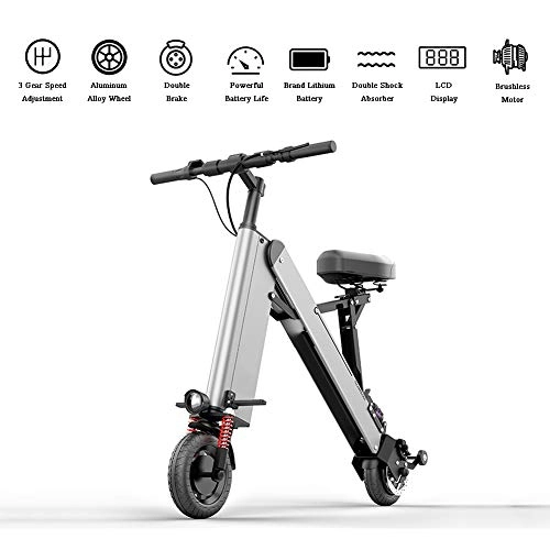 Electric Bike : SFXYJ Creative Folding E-Bike, Power Assist And 36V 11Ah Lithium Ion Battery, Electric Bike with 8 Inch Non-Slip Tire And 350W Hub Motor Adult Assisted Electric Bicycle