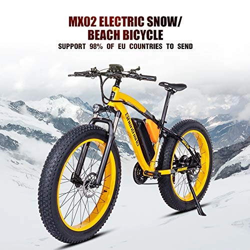 Electric Bike : Shengmilo 7 / 15 MX01 / MX02 / M80, Electric Bike, 26inch ebike, Aluminum alloy frame, Man Woman ebike (MX02, Yellow)