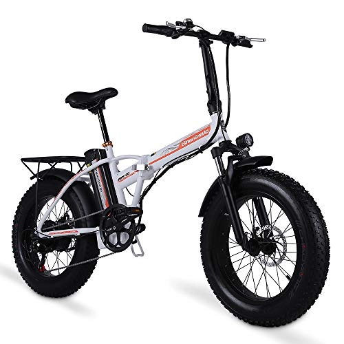 Electric Bike : Shengmilo Electric Folding City Bike 500W 48V 15Ah 7Speed SHIMANO Derailleur with LCD Display Dual Disk Brakes for Unisex