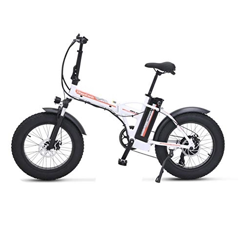 Electric Bike : Shengmilo Electric Mountain Bike 20 Inch Folding Bike Fatbike Electric Bicycle for Adults with 48V 15AH Lithium Battery 7 Speed Shifter