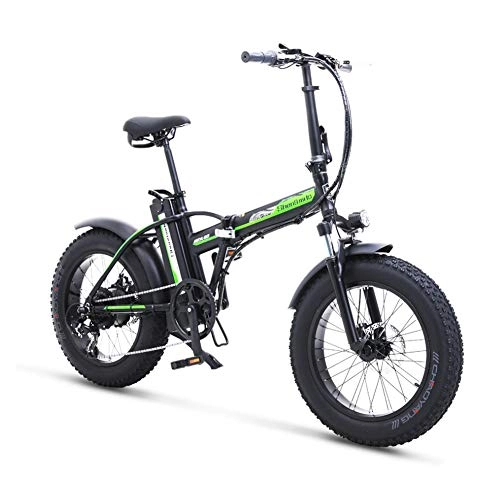 Electric Bike : Shengmilo Electric Mountain Bike 500W 20 Inch Folding Bike Fatbike Electric Bicycle for Adults with 48V 15AH Lithium Battery 7 Speed Shifter