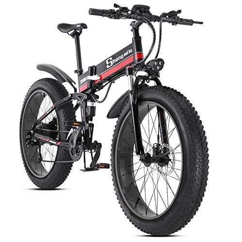 Electric Bike : Shengmilo MX01 26 inch 4.0 fat tire electric bicycle smart folding electric mountain bike